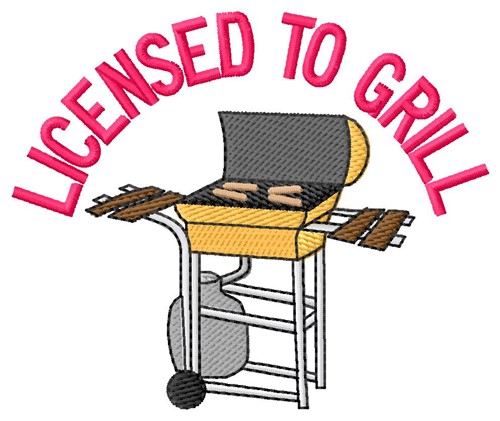 Licensed Grill Machine Embroidery Design