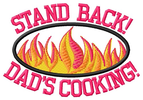 Dads Cooking Machine Embroidery Design