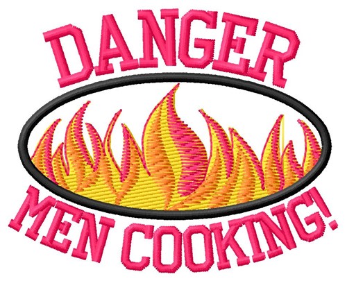 Men Cooking Machine Embroidery Design