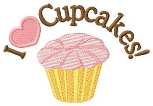 Picture of Love Cupcakes Machine Embroidery Design