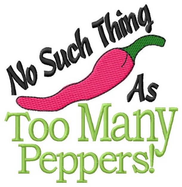 Picture of Too Many Peppers Machine Embroidery Design
