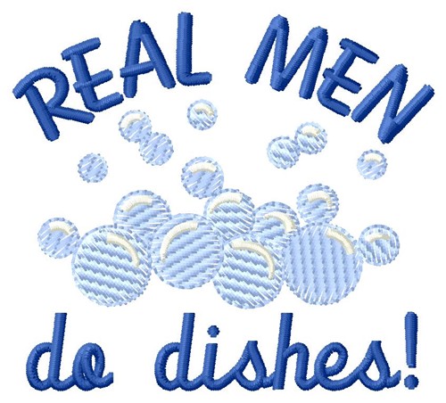 Men Do Dishes Machine Embroidery Design