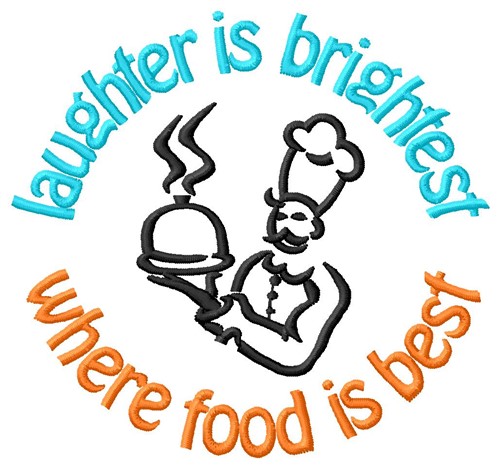 Food Is Best Machine Embroidery Design