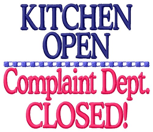 Complaint Closed Machine Embroidery Design