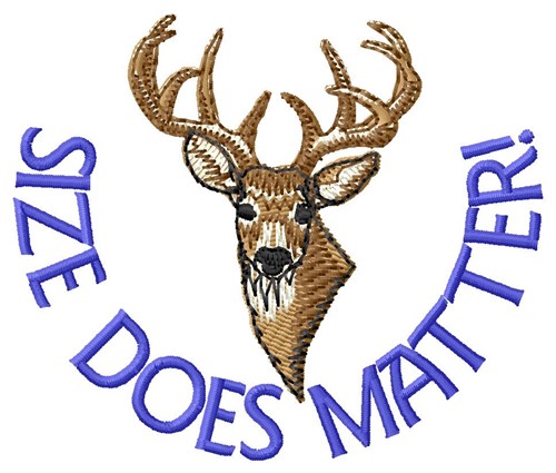 Size Does Matter Machine Embroidery Design