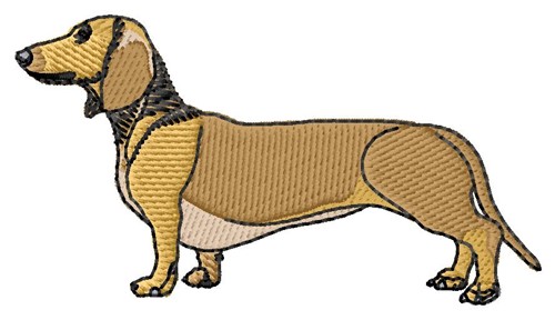 Smooth-Haired Dachshund Machine Embroidery Design