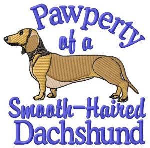 Picture of Pawperty Of Dachshund Machine Embroidery Design