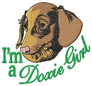 Picture of Doxie Girl Machine Embroidery Design