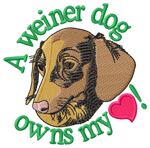 Weiner Dog Machine Embroidery Design