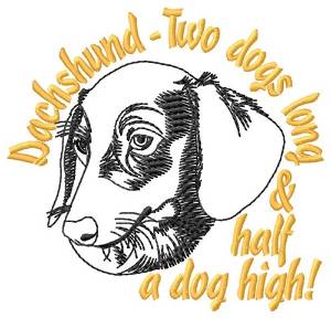 Picture of Two Dogs Long Machine Embroidery Design