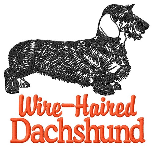 Wire-Haired Dachshund Machine Embroidery Design