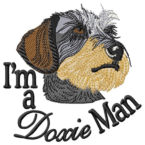 Doxie Man Machine Embroidery Design