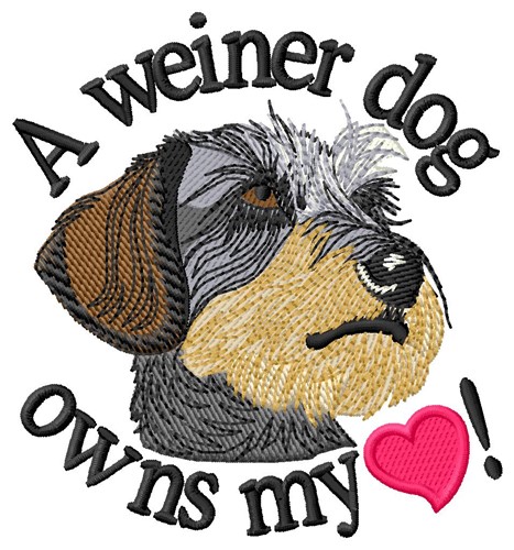 A Weiner Dog Machine Embroidery Design