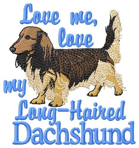Love Dachshund Machine Embroidery Design