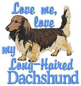 Picture of Love Dachshund Machine Embroidery Design