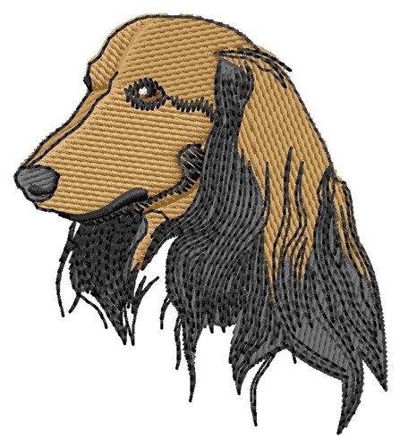 Long-Haired Face Machine Embroidery Design