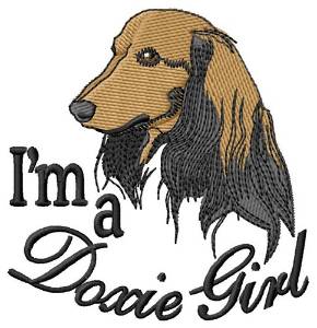 Picture of Doxie Girl Machine Embroidery Design