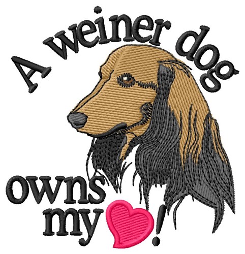 Weiner Dog Machine Embroidery Design
