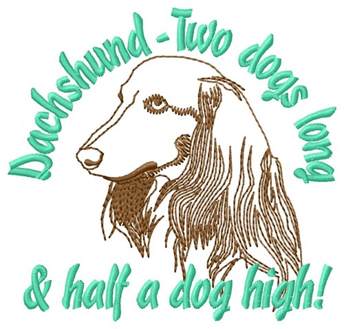 Half Dog High Machine Embroidery Design