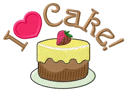 Love Cake Machine Embroidery Design