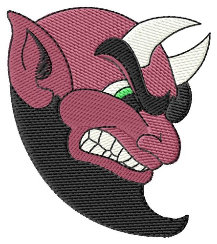 Devil Head Machine Embroidery Design