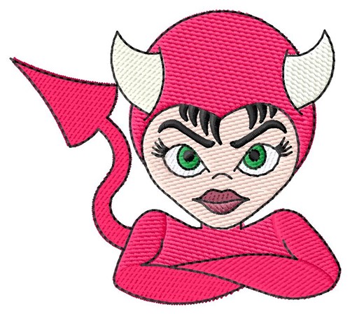 Devil Girl Machine Embroidery Design