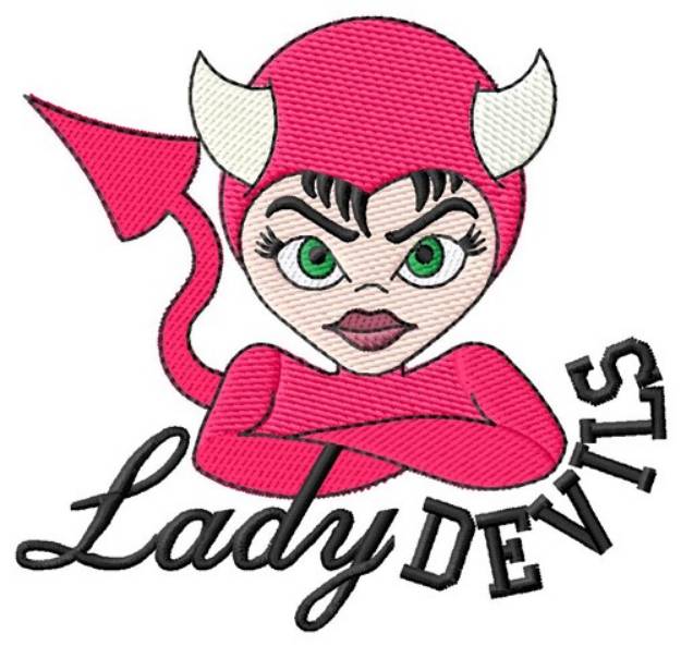 Picture of Lady Devils Machine Embroidery Design