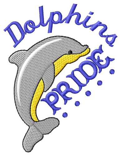 Dolphins Pride Machine Embroidery Design