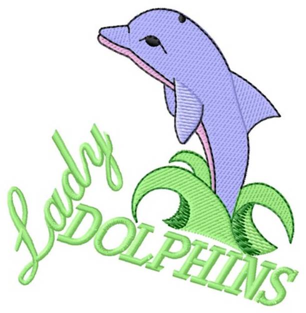 Picture of Lady Dolphins Machine Embroidery Design