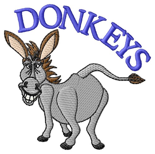 Donkeys Machine Embroidery Design
