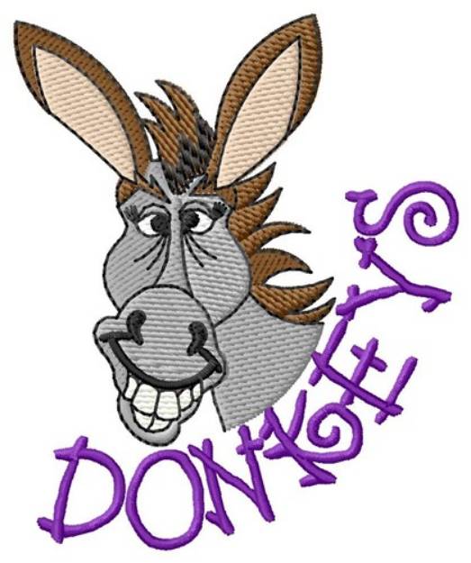 Picture of Donkeys Machine Embroidery Design