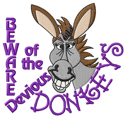 Devious Donkeys Machine Embroidery Design