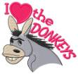 Picture of I Love Donkeys Machine Embroidery Design