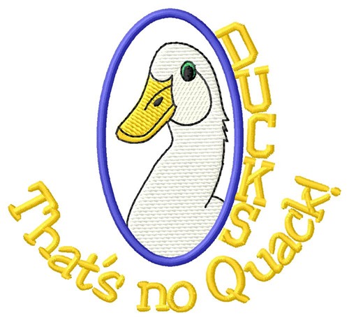 Duck Quack Machine Embroidery Design