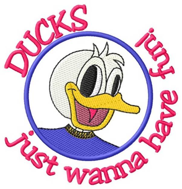 Picture of Ducks Have Fun Machine Embroidery Design