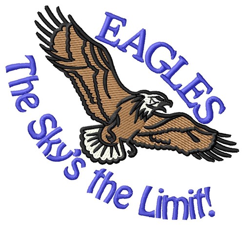 Eagles The Limit Machine Embroidery Design