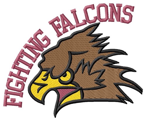 Fighting Falcons Machine Embroidery Design