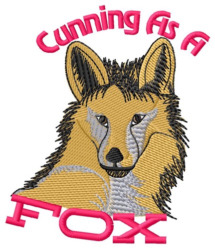 Cunning Fox Machine Embroidery Design