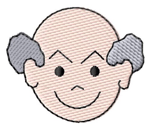 Old Man Face Machine Embroidery Design