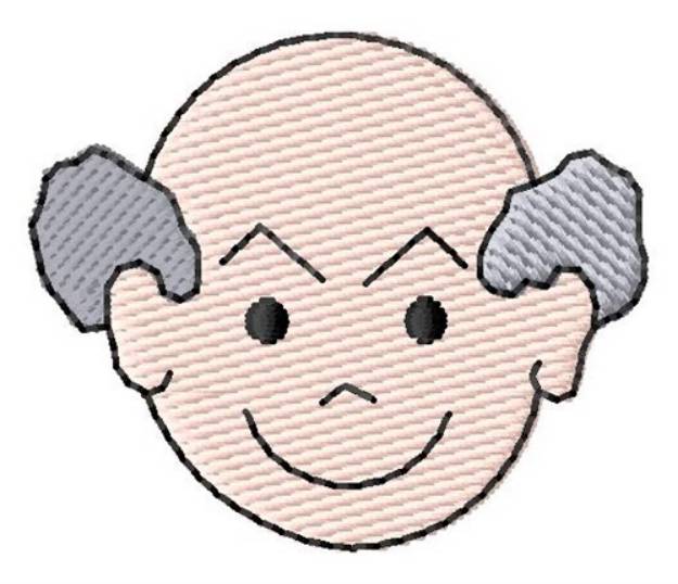 Picture of Old Man Face Machine Embroidery Design