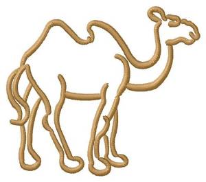 Picture of Camel Outline Machine Embroidery Design