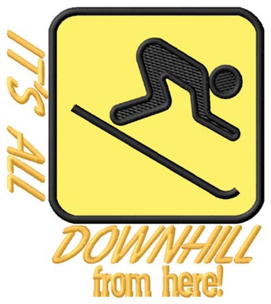 Picture of All Downhill Machine Embroidery Design