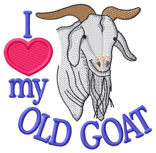 Picture of Love Goat Machine Embroidery Design