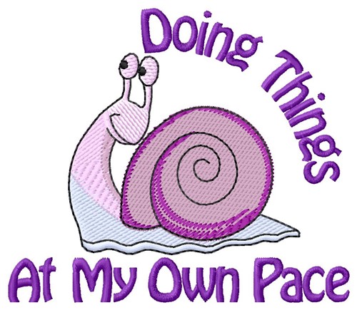 My Pace Machine Embroidery Design