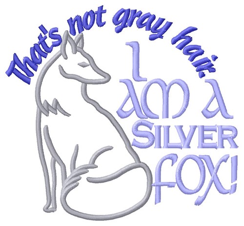 Silver Fox Machine Embroidery Design