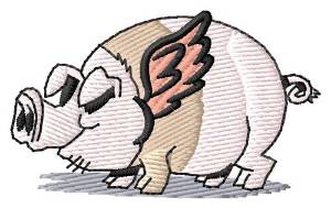 Picture of Winged Pig Machine Embroidery Design