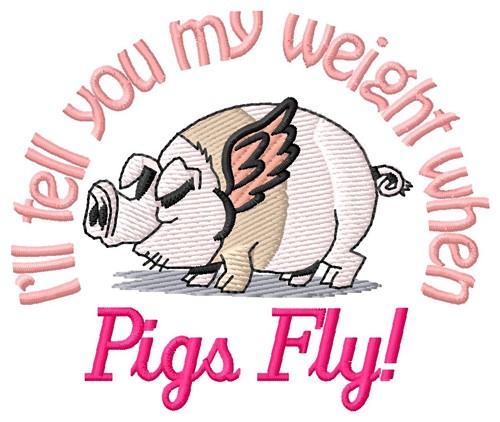 Pigs Fly Machine Embroidery Design