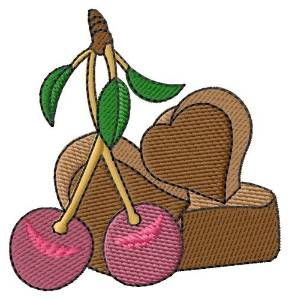 Picture of Cherries & Chocolate Machine Embroidery Design