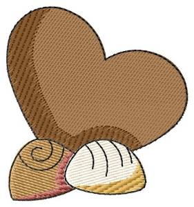 Picture of Heart Chocolate Machine Embroidery Design