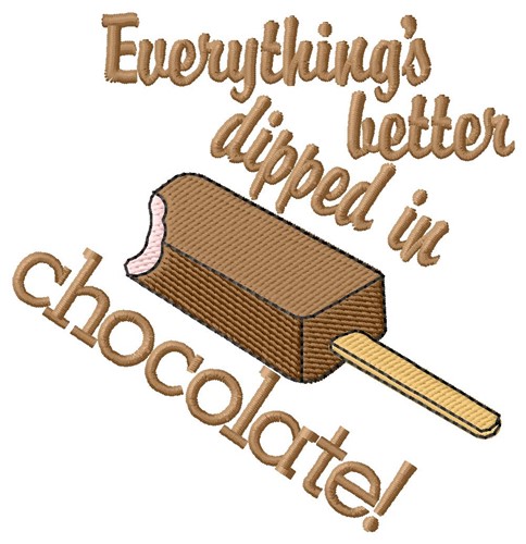 Chocolate Dipped Machine Embroidery Design